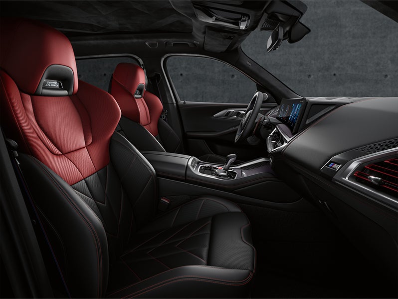 Black and Red BMW XM front seat interior | Open Road BMW of Edison in Edison NJ